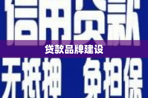 龙南贷款品牌建设