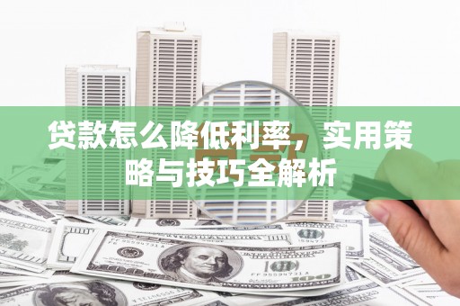 龙南贷款怎么降低利率，实用策略与技巧全解析