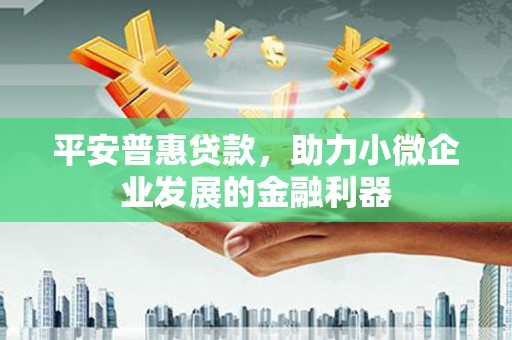龙南平安普惠贷款，助力小微企业发展的金融利器