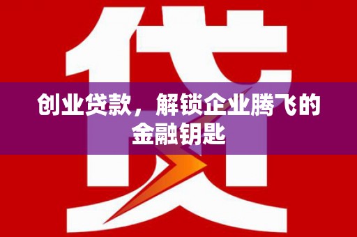 龙南创业贷款，解锁企业腾飞的金融钥匙