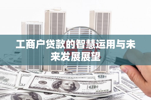 龙南工商户贷款的智慧运用与未来发展展望